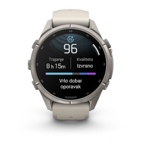 Garmin Fenix 9 PRO, 43 mm AMOLED Titanium Fog Gray/Dark Sandstone